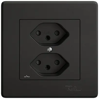 Presa INC EDIZIO.liv SNAPFIX® 2×T13 1×S con shutter ne 