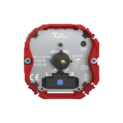 Variateur Feller SNAPFIX® lum.bl coupure phase desc.20…300W/20…300VA 