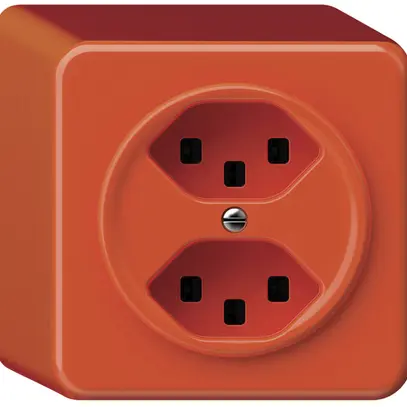 Prise AP origin 2×type 23 16A 230V 88×88×54mm orange 