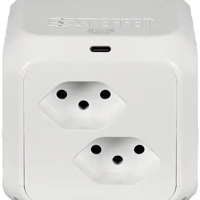 Presa multipla Steffen CUBE 8×T13 1×USB-C 1.5m bianco 