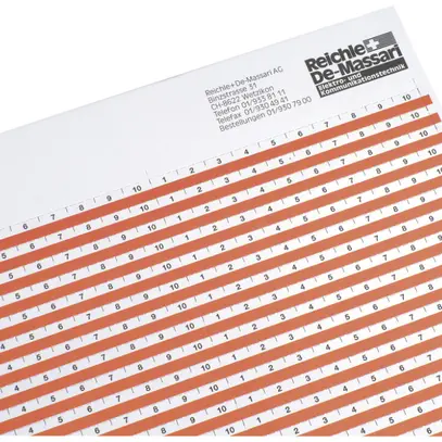 Striscia indicatrice R&M VS Modular 1…10 bianco 
