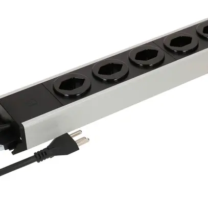 Prise multiple MH POWER LINE 16A 6×T23 1.5m gris-noir 2×aimant 