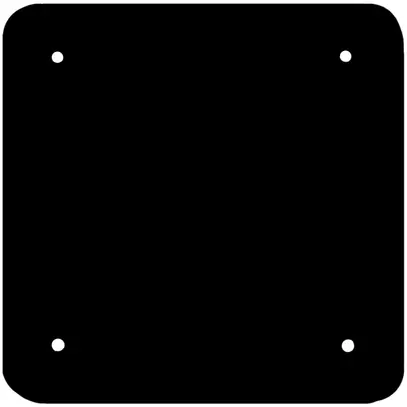 Plaque de recouvrement II 4trous de fixation noir 