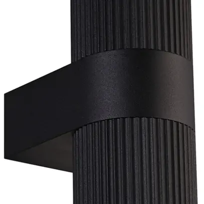 Applique Nordlux Kyklop Ripple 2×GU10 25W IP54 Ø86×140mm noir 