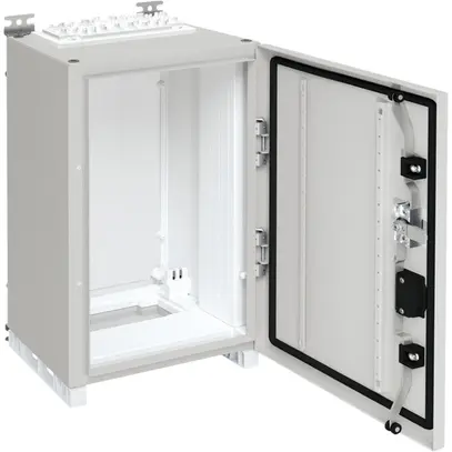 Armadio murale Hager univers con porta piena CP II IP55 500×300×275mm RAL 7035 