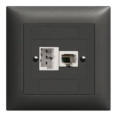 UP-Dose xDSL RJ45/TT83 schwarz, ITplus EDIZIOdue mit Filter 