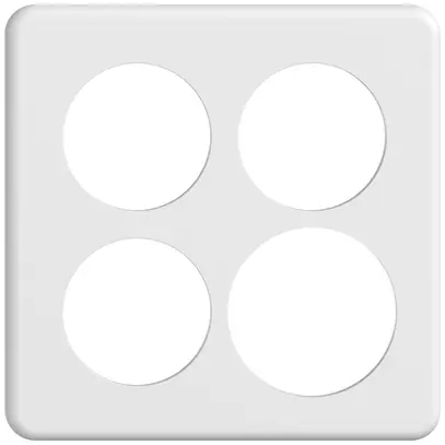 Piastra di copertura INC STANDARDdue SNAPFIX® 2×2 3×Ø50 1×Ø58 150×150mm bi 