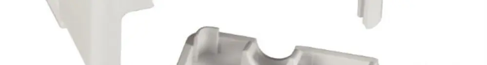 AP Verteilerbox Heiniger 2×Keystone, leer, Staubschutz, weiss 