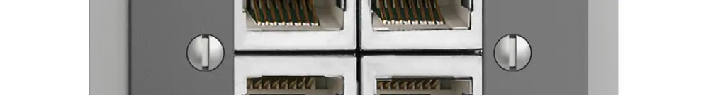 Presa INS 4×RJ45/s 4P sep.EDIZIOdue grigio scuro ITplus 