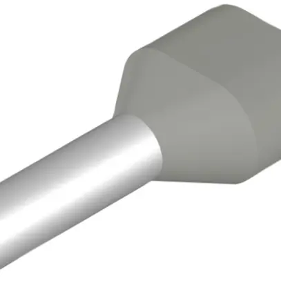 Embout de câble jumelé Weidmüller H isolé 2×4mm² 12mm gris DIN sac multiple 