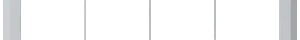 Telaio di copertura INC kallysto.line 1×4 grigio chiaro orizzontale 92×272mm 