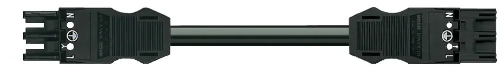 Câble de connexion MIDI 3×1.5mm² 16A 250V 8m cod.A prise-fiche noir Cca 
