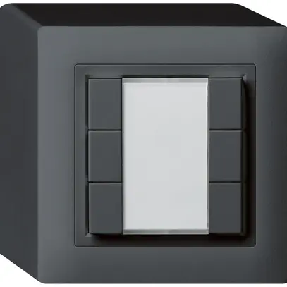 Poussoir universel AP 6×kallysto avec LED anthracite 