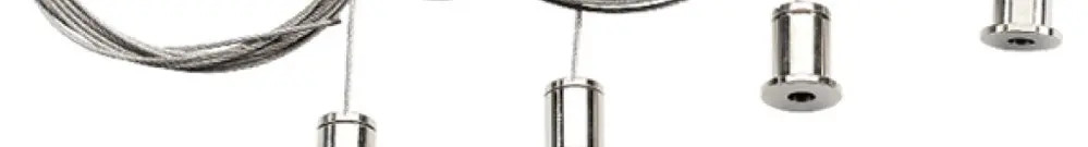 Kit di sospensione a corda SG Sense Surface acciaio 2000mm argento 4 pz 