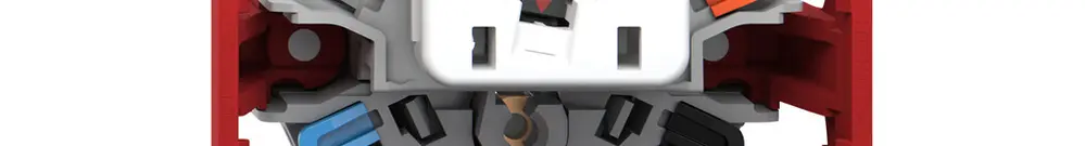 Kombination Feller SNAPFIX® ARK+T13 Seitenbeleuchtung rt 