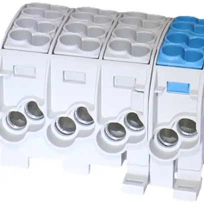 Blocco ripartizione tipo C 8×25/8×16mm² CU grigio 3L+N 
