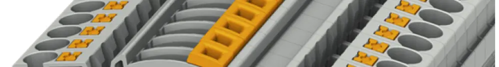 Morsetto sezionatore per misura 0.2…6mm² grigio Push-in PTME 4 