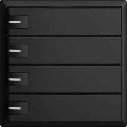 UP-Universaltaster 4×1T Steckklemme EDIZIOdue schwarz, mit LED 