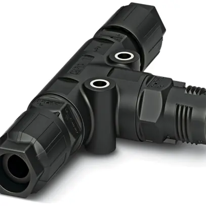 Distributeur T QUICKON 3LPE 1.5mm² Ø4…9mm 2×écrou noir 