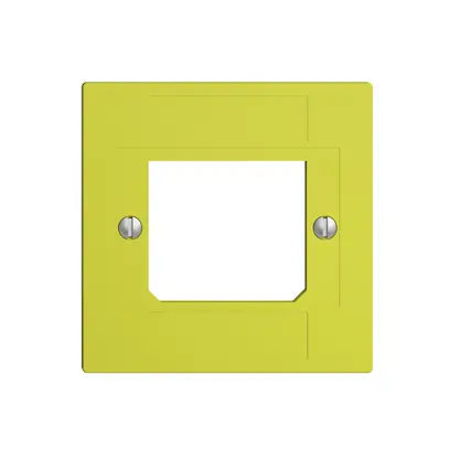 Placca frontale ITplus ADSL EDIZIOdue lemon 3×RJ/1×T+T 