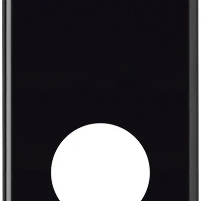 Plaque de recouvrement basico 2×1 Ø43mm+pleine noir 