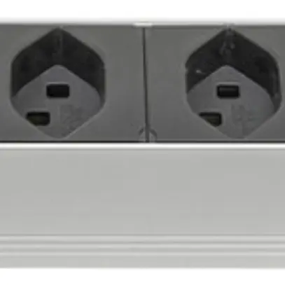 Presa multipla STEBA ALU PROfil 19" 1UA 8×T23, con cavo 3m T23, 16A nero 