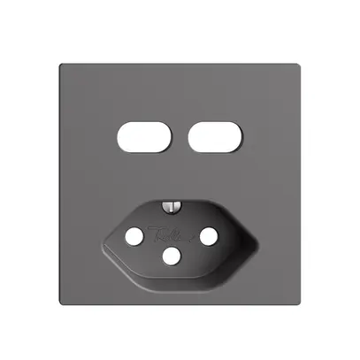 Kit de montage Feller EDIZIOdue pour prise USB 2×type C + type 13 gris foncé 