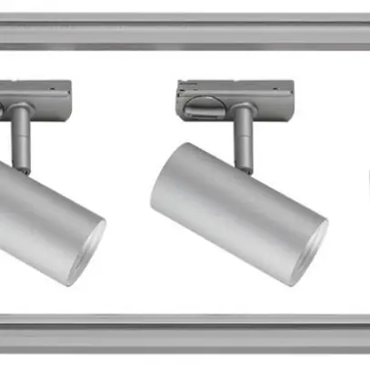 Kit d'illuminazione LED SLV NOBLO SPOT, binario cond. 1f, 3×spot 2700K, grigio 