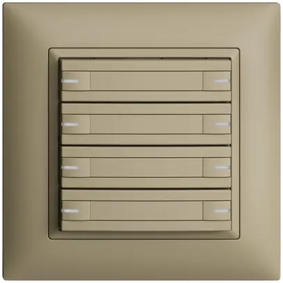 Poussoir ENC KNX 8× EDIZIOdue sand RGB avec LED avec insert papier 