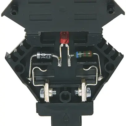 Spina portafusibile con LED 24V nero 