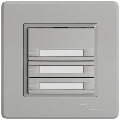 Poussoir KNX RGB ENC EDIZIO.liv SNAPFIX® capteur temp.RGB-LED étiqu.6×com.1T grc 