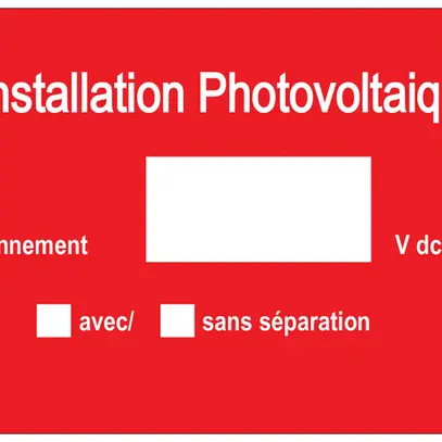 Etichetta Plica EET UV HA FR: Installation Photovoltaique DC 