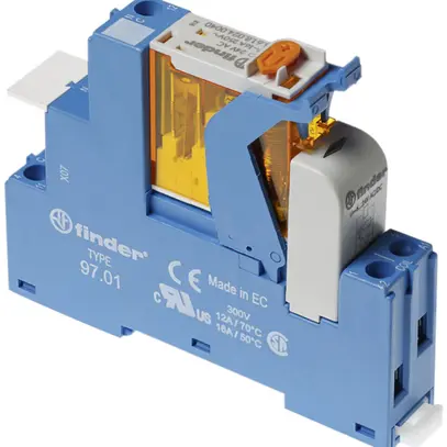 Relais de couplage AMD Finder 4C.02, 2W 8A AgNi, 230VAC, bornes à vis 