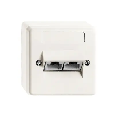 Boîte de raccordement INC X 2RJ45 séparé, blanc 
