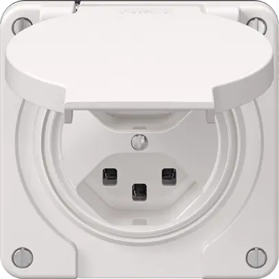 Presa NEVO N.CO, 2×T23, IP21, bianco 