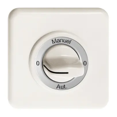 Kit frontal ENC 0-Auto-0-Main pour interrupteur rotatif blanc 
