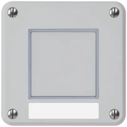 Tasto a pulsante di suoneria Hager robusto IP55 con placchetta grigio 