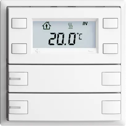 Pulsante RTH INC KNX 2×EDIZIOdue F bianco, con LED RGB 