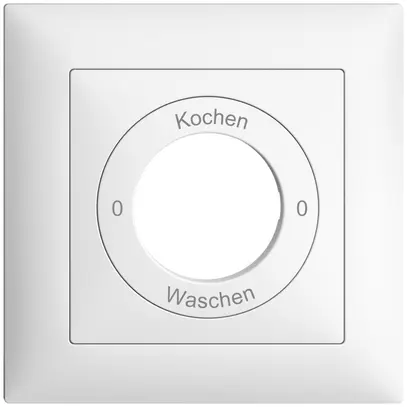 Frontset 0-Kochen-0-Waschen EDIZIOdue 88×88mm weiss 