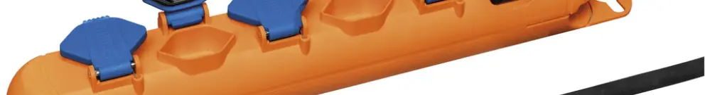 Prise multiple STEBA STRONG 5×T13 3m Gdv 3×1.5mm² orange a.interrupteur IP44 
