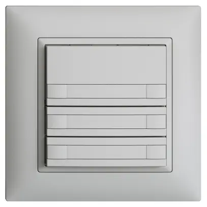 Poussoir KNX RGB ENC EDUE FMI, 250mW, s.LED, a.papier, 6×poussoir,1×touche, grc 