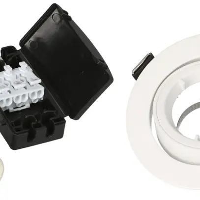 Spot INS MAX HAURI maxLUCE GU10 foro Ø80mm con molla di tensione bianco 
