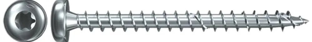 Vite per pannello truciolare a testa tonda Torx 10 3×12mm acciaio zincato 
