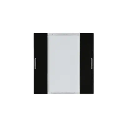 Faccia pulsante Hager basico KNX doppio LED nero 45×45mm 