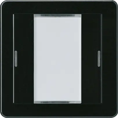 Pulsante Hager basico A KNX doppio LED nero 