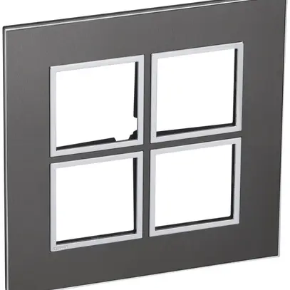 Cadre de recouvrement ATO 2×2 module, black brushed 