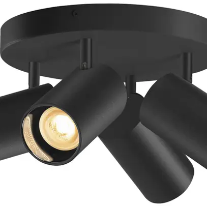 Spot SLV ASTO TUBE GU10 4×10W Ø70×125mm nero 