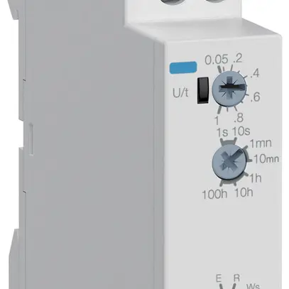 Relais temporisé AMD Hager EZM100, 12…240VUC, 0.05s…100h, 1C 8A/250VAC, 1UM 