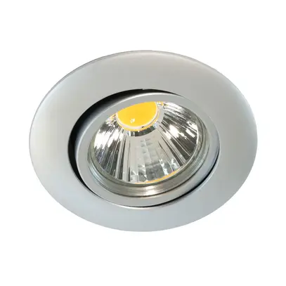 LED-Set Classic-Flat 8W, chrom-matt 3000K, 850lm, Ra94, dimmbar, Blattfeder 