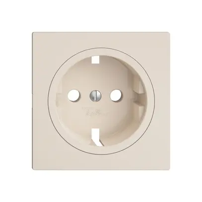 Kit frontale Feller EDIZIOdue per presa Schuko 60×60mm crema 